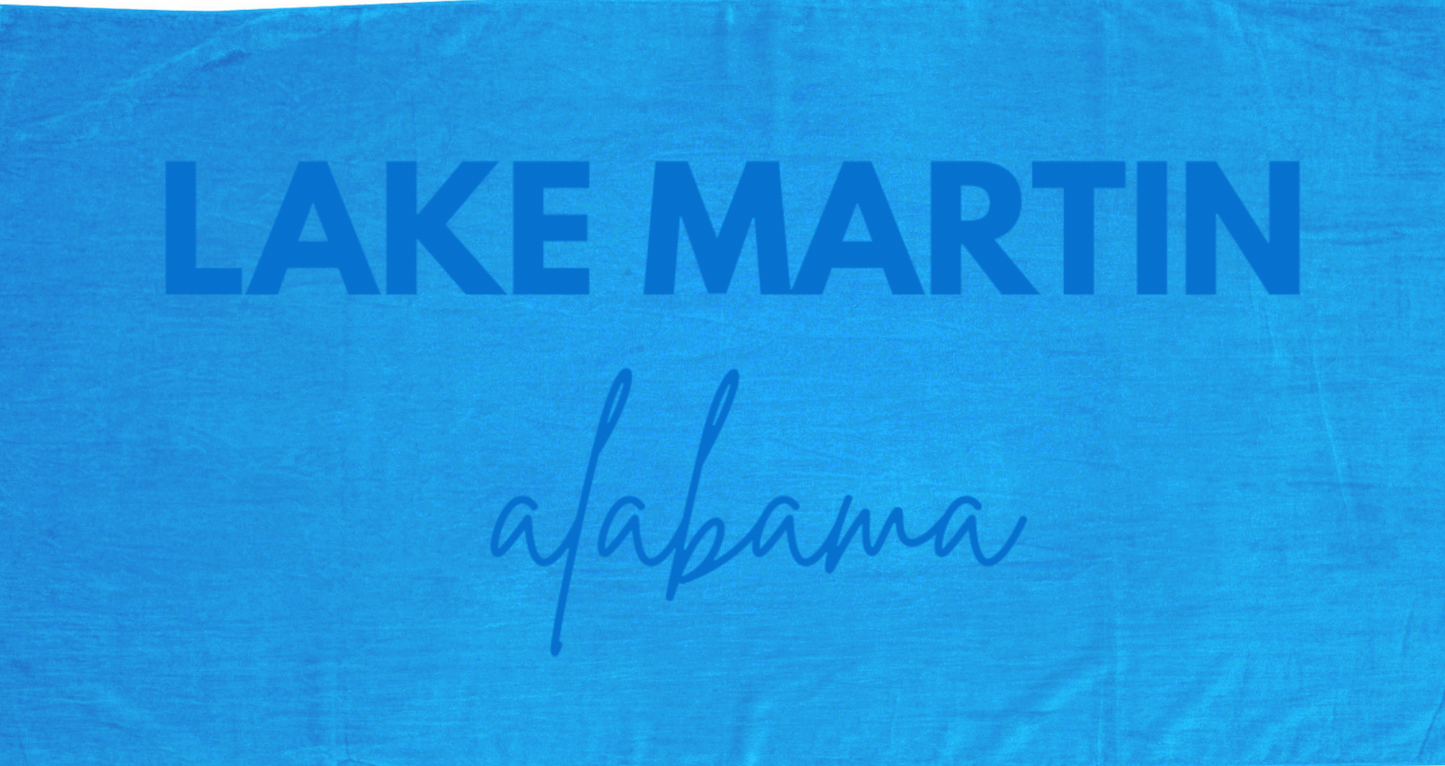 Lake Martin Blue Beach Towel